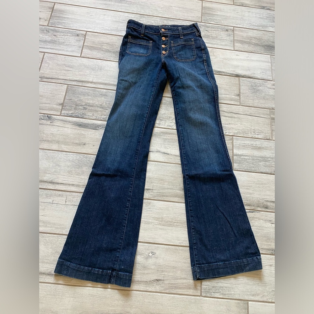Ariat Women's R.E.A.L. High Rise Ophelia Flare Jeans 27 long